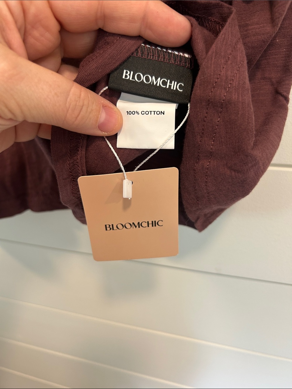 BloomChic Short Sleeve Top in Dusty Mauve - Picture 2 of 3